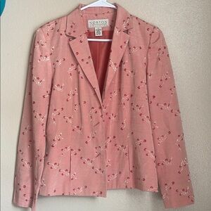 Norton Mcnaughton Floral Button Down Blazer Size 6‎